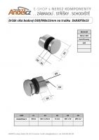 Držák skla bodový D30/M8x15mm na trubku