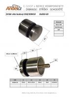 Držák skla bodový - 47 D50/30 M10
