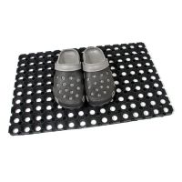 Gumová čistící venkovní vstupní rohož na hrubé nečistoty FLOMA Honeycomb - délka 40 cm, šířka 60 cm a výška 2,2 cm