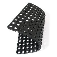 Gumová čistící venkovní vstupní rohož na hrubé nečistoty FLOMA Honeycomb - délka 40 cm, šířka 60 cm a výška 2,2 cm