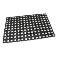 Gumová čistící venkovní vstupní rohož na hrubé nečistoty FLOMA Honeycomb - délka 40 cm, šířka 60 cm a výška 2,2 cm