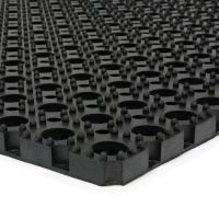 Gumová čistící venkovní vstupní rohož na hrubé nečistoty FLOMA Honeycomb - délka 40 cm, šířka 60 cm a výška 2,2 cm
