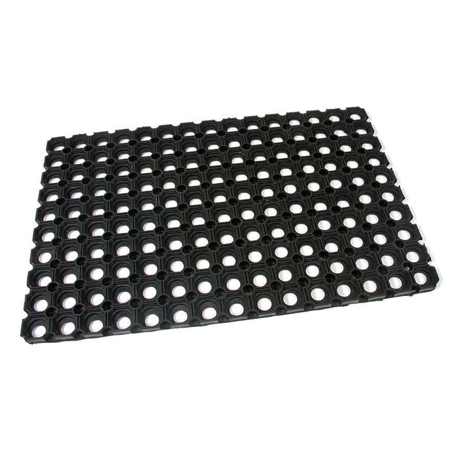Gumová čistící venkovní vstupní rohož na hrubé nečistoty FLOMA Honeycomb - délka 40 cm, šířka 60 cm a výška 2,2 cm