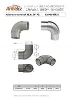 Koleno nerez oblouk 42,4 x 90°R51
