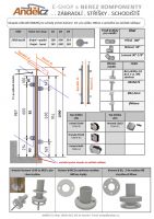 Sloupek zábradlí KRAJNÍ na schodiště V2 vrchní kotvení -sklo