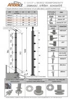 Sloupek zábradlí pro schodiště V2 vrchní kotvení