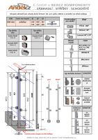 Sloupek zábradlí pro schody boční kotvení B1- SKLO