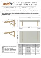 VCHODOVÁ STŘÍŠKA dřevěná model D 1,7m