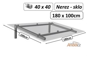 VCHODOVÁ STŘÍŠKA model H hranatý1,8m