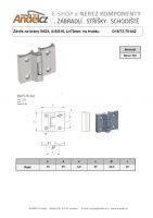 Závěs na brány INOX, AISI316, D42, L=70mm