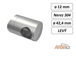 Držák výplňe D12-42mm Levý - zábradlí