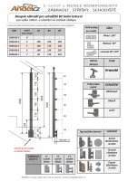 Sloupek zábradlí HRANATÝ boční pro schodiště B2- nerez