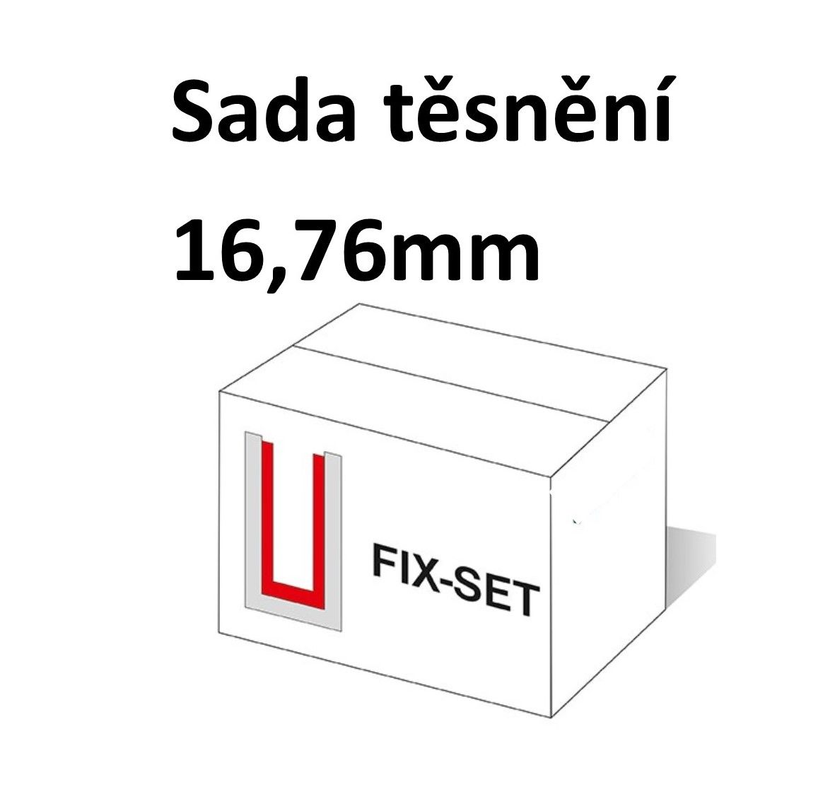 Těsnění skla 16,76mm kotvícího AL profilu