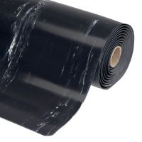 Černá protiúnavová laminovaná rohož (role) Marble Soft - délka 22,8 m, šířka 122 cm, výška 1,27 cm