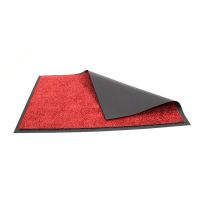 Červená pratelná vstupní rohož FLOMA Twister - délka 60 cm, šířka 80 cm, výška 0,8 cm