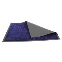 Modrá pratelná vstupní rohož FLOMA Twister - délka 60 cm, šířka 90 cm, výška 0,8 cm