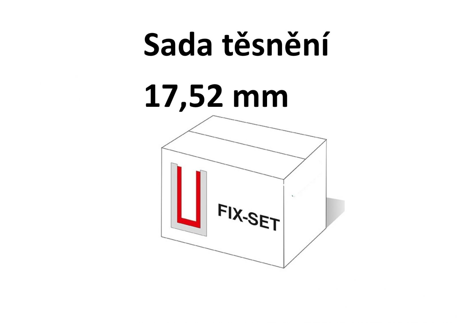 Těsnění skla 17,52mm kotvícího AL profilu