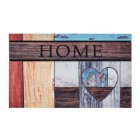 Venkovní čisticí vstupní rohož FLOMA Residence Top Wooden Heart - délka 45 cm, šířka 75 cm, výška 0,9 cm