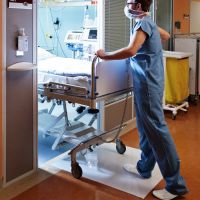 Bílá lepicí dezinfekční antibakteriální dekontaminační rohož FLOMA Antibacterial Sticky Mat - délka 45 cm, šířka 90 cm - 60 listů