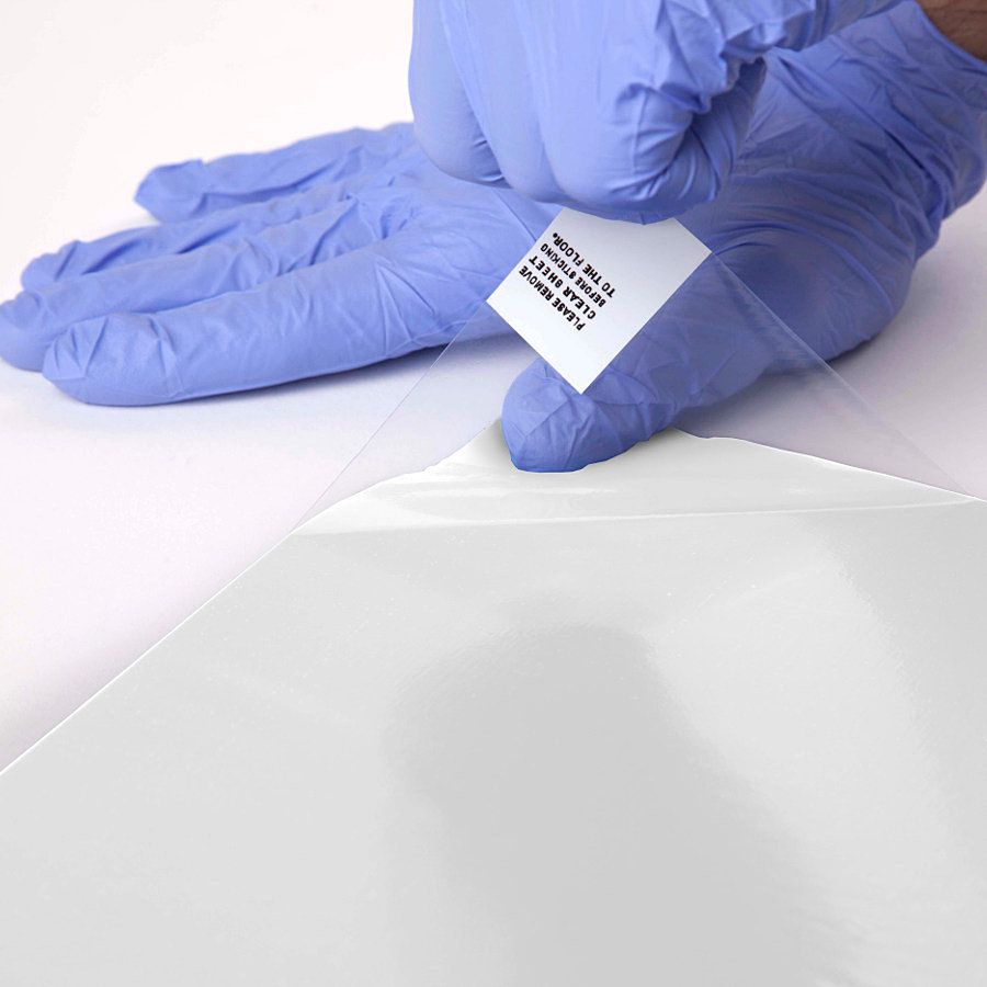 Bílá lepicí dezinfekční antibakteriální dekontaminační rohož FLOMA Antibacterial Sticky Mat - délka 45 cm, šířka 90 cm - 60 listů