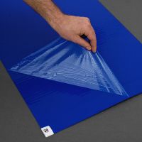 Modrá lepicí dezinfekční antibakteriální dekontaminační rohož FLOMA Antibacterial Sticky Mat - délka 45 cm, šířka 90 cm - 30 listů