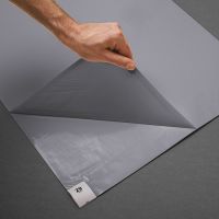 Šedá lepicí dezinfekční antibakteriální dekontaminační rohož FLOMA Antibacterial Sticky Mat - délka 90 cm, šířka 115 cm - 30 listů