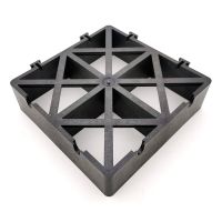 Černá plastová zátěžová zatravňovací dlažba FLOMA ProGrass MAX - délka 22,5 cm, šířka 22,5 cm, výška 6 cm