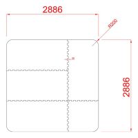 Gumová ochranná tlumicí čtvercová podložka pod bazén, vířivku FLOMA PoolPad - délka 288,6 cm, šířka 288,6 cm, výška 0,8 cm