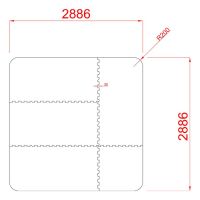 Gumová ochranná tlumící čtvercová podložka pod bazén, vířivku FLOMA PoolPad - délka 288,6 cm, šířka 288,6 cm, výška 0,8 cm