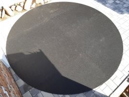 Gumová ochranná tlumicí čtvercová podložka pod bazén, vířivku FLOMA PoolPad - délka 288,6 cm, šířka 288,6 cm, výška 0,8 cm