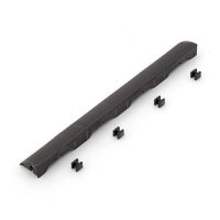 Hnědý plastový nájezd pro terasovou dlažbu Linea Easy (dřevo) - délka 39 cm, šířka 4,5 cm, výška 2,5 cm
