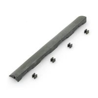Šedý plastový nájezd pro terasovou dlažbu Linea Easy (břidlice) - délka 39 cm, šířka 4,5 cm, výška 2,5 cm