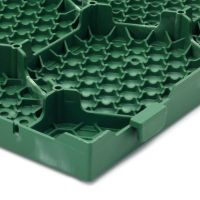Zelená plastová terasová dlažba Linea Easy (plástev) - délka 39 cm, šířka 39 cm, výška 2,65 cm