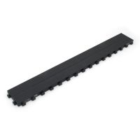 Černá plastová terasová dlažba Linea Striped - 118 x 16 x 2,5 cm