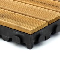 Dřevěná terasová dlažba Linea Combi-Wood - délka 39 cm, šířka 117 cm, výška 6,5 cm
