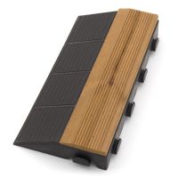Dřevěný nájezd "samec" pro terasovou dlažbu Linea Combi-Wood - délka 40 cm, šířka 19,5 cm, výška 6,5 cm