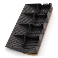 Dřevěný nájezd "samec" pro terasovou dlažbu Linea Combi-Wood - délka 40 cm, šířka 19,5 cm, výška 6,5 cm