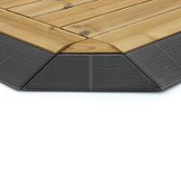 Dřevěný nájezd "samec" pro terasovou dlažbu Linea Combi-Wood - délka 118 cm, šířka 20,5 cm, výška 6,5 cm