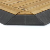 Dřevěný nájezd "samec" pro terasovou dlažbu Linea Combi-Wood - délka 118 cm, šířka 19,5 cm, výška 6,5 cm