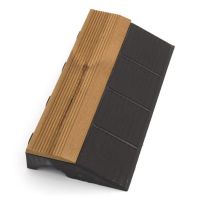 Dřevěný nájezd "samec" pro terasovou dlažbu Linea Combi-Wood - délka 40 cm, šířka 19,5 cm, výška 6,5 cm