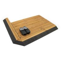 Dřevěný rohový nájezd pro terasovou dlažbu Linea Combi-Wood - výška 6,5 cm - 4 ks