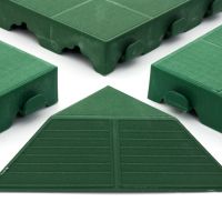 Zelená plastová terasová dlažba Linea Combi - délka 39 cm, šířka 39 cm, výška 4,8 cm
