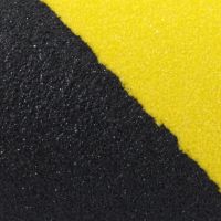 Černo-žlutá korundová protiskluzová páska FLOMA Standard Hazard - délka 3 m, šířka 5 cm, tloušťka 0,7 mm