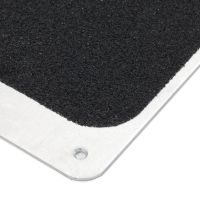 Černý hliníkový protiskluzový nášlap na schody FLOMA BDP - délka 63,5 cm, šířka 11,5 cm, tloušťka 1,6 mm