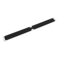 Černý hliníkový protiskluzový nášlap na schody FLOMA BDP - délka 63,5 cm, šířka 6,3 cm, tloušťka 1,6 mm