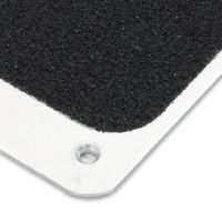 Černý hliníkový protiskluzový nášlap na schody FLOMA Bolt Down Plate - délka 63,5 cm, šířka 6,3 cm, tloušťka 1,6 mm