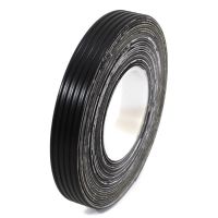 Černá gumová ochranná protiskluzová páska FLOMA Ribbed - 9,15 m x 2,5 cm a tloušťka 1,7 mm