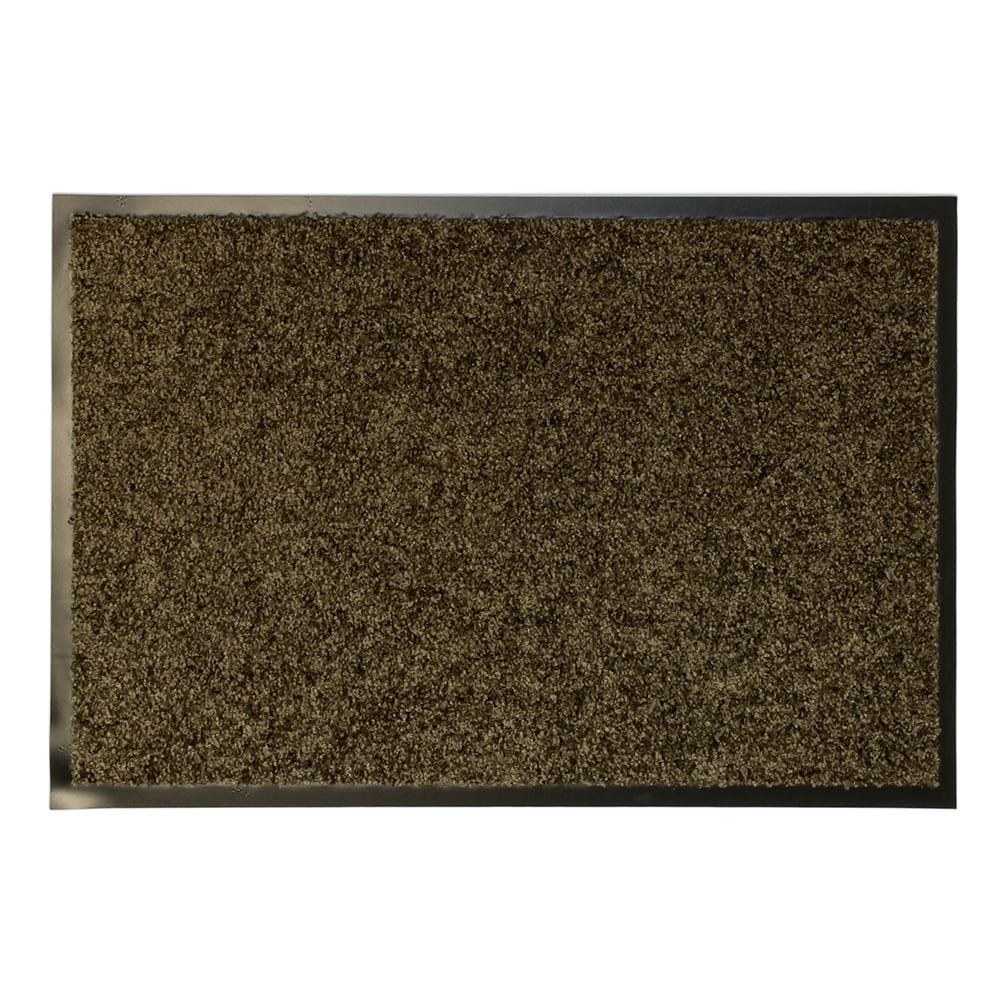 Hnědá textilní vnitřní čistící antibakteriální vstupní rohož - délka 120 cm, šířka 80 cm a výška 0,9 cm