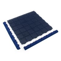 Modrá plastová děrovaná terasová dlažba Linea Marte - délka 55,5 cm, šířka 55,5 cm, výška 1,3 cm