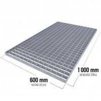Ocelový pozinkovaný svařovaný podlahový rošt FLOMA - délka 60 cm, šířka 100 cm, výška 3 cm